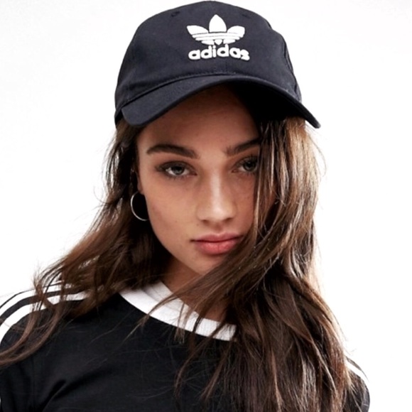 black adidas dad hat
